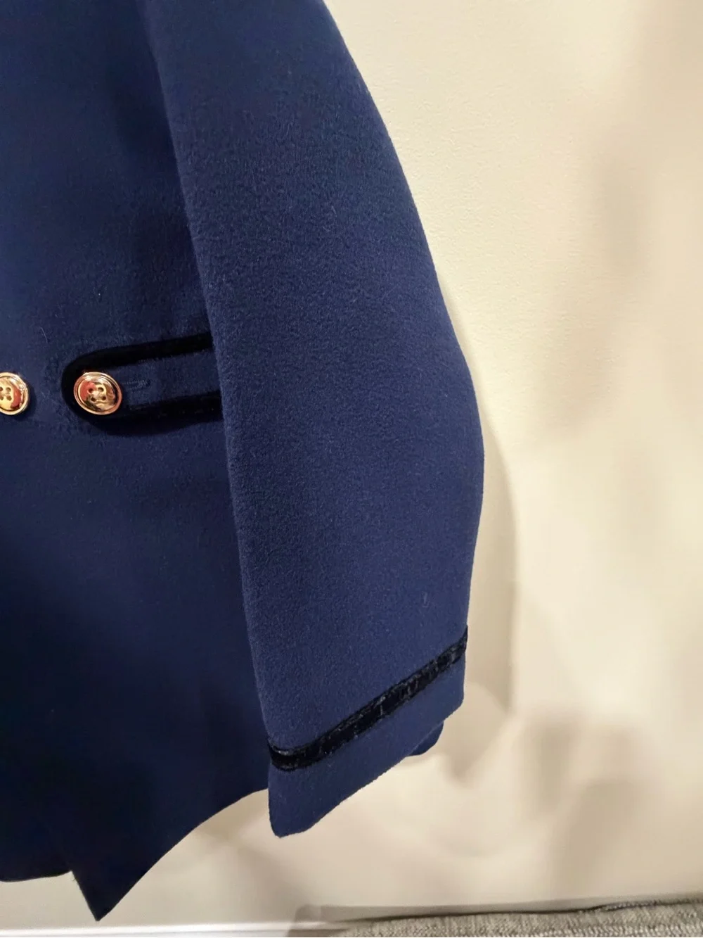 Gymboree Navy Pea Coat with Gold Buttons